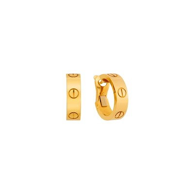 Lot 1001 - Cartier Pair of Gold 'Love' Hoop Earrings