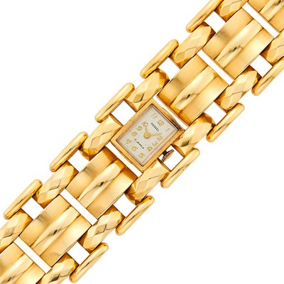 Lot 2072 - Wide Gold Wristwatch