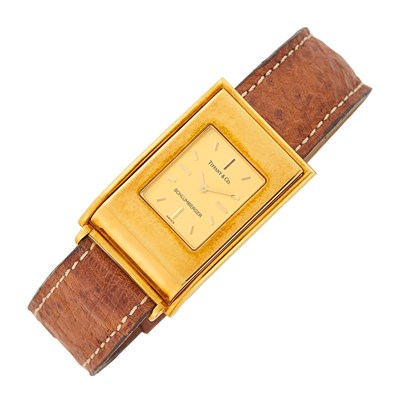 Lot 1024 - Tiffany & Co., Schlumberger Gold Buckle Wristwatch