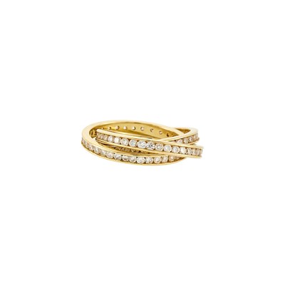 Lot 2018 - Gold and Diamond Rolling Band Ring