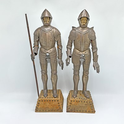 Lot 1090 - Two Victorian Miniature Tin Suits of Armor