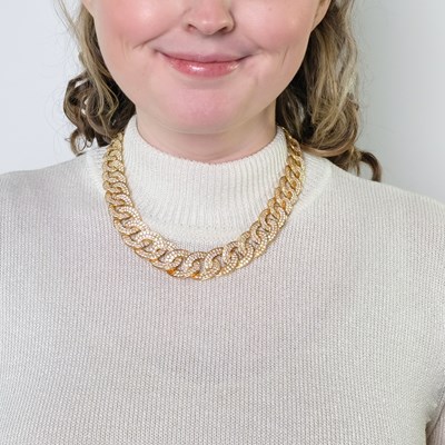 Lot 203 - Van Cleef & Arpels Gold and Diamond 'Olympia' Necklace, France
