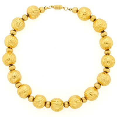 Lot 271 - Gilt-Metal Bead Necklace