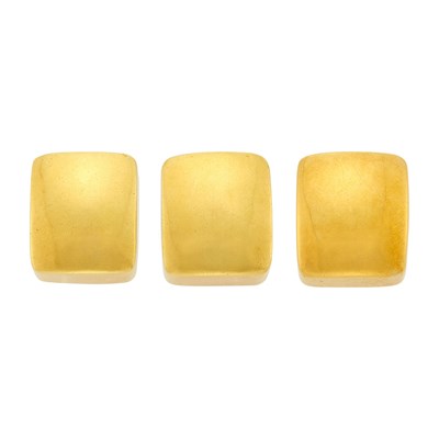 Lot 272 - Pair of Gold Earclips and Single Earclip