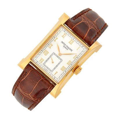 Lot 71 - Patek Philippe Gentlemen's Rose Gold 'Pagoda-Commemoration' Wristwatch, Ref. 5500R