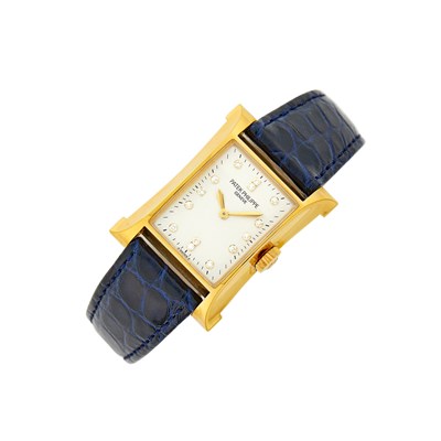 Lot 69 - Patek Philippe Gold and Diamond 'Pagoda' Wristwatch