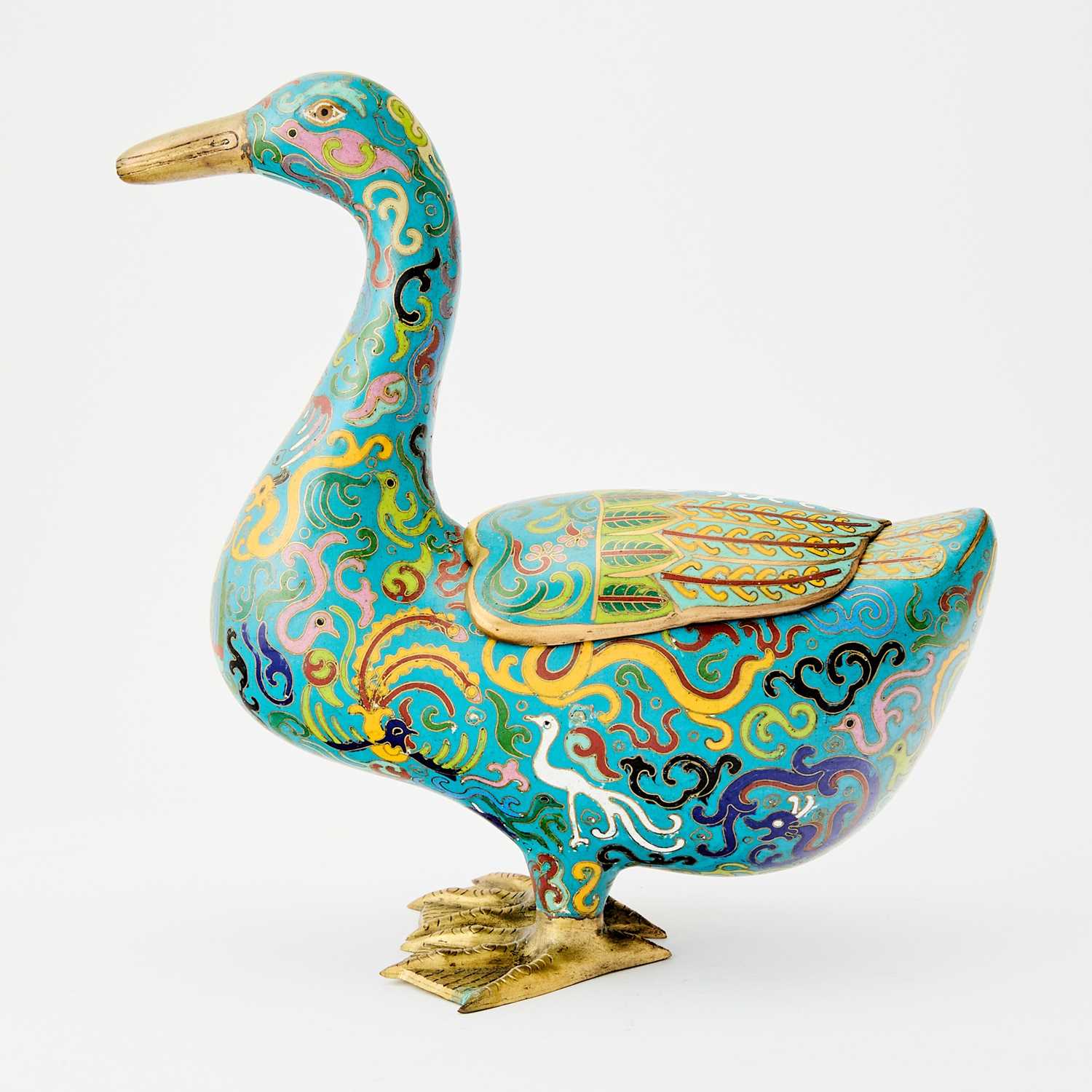 Lot 557 - A Chinese Cloisonne Enamel Mandarin Duck