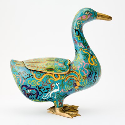 Lot 557 - A Chinese Cloisonne Enamel Mandarin Duck