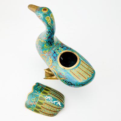 Lot 557 - A Chinese Cloisonne Enamel Mandarin Duck