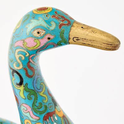 Lot 557 - A Chinese Cloisonne Enamel Mandarin Duck