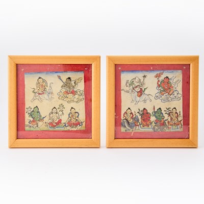 Lot 702 - Two Miniature Tibetan Paintings