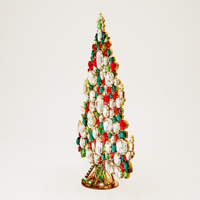 Lot 570 - Group of Eight Jeweled Christmas Trees