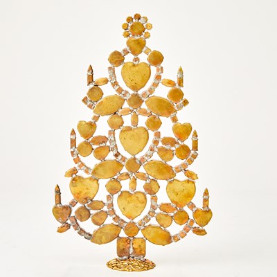 Lot 570 - Group of Eight Jeweled Christmas Trees