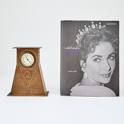 Lot 605 - An Arts & Crafts mantel clock owned by Elizabeth Taylor