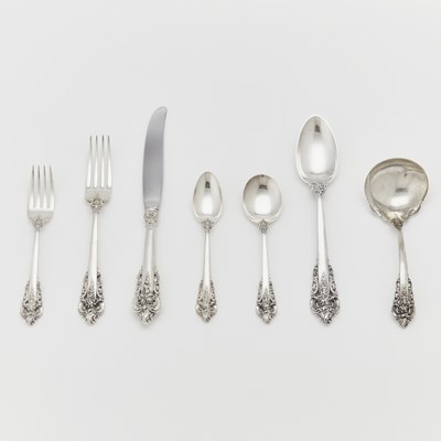Lot 190 - Wallace Sterling Silver "Grand Baroque" Pattern Flatware Service
