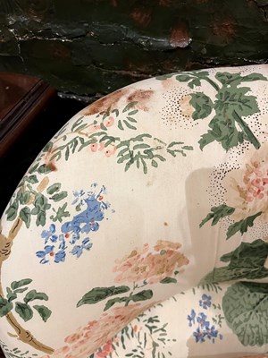 Lot 151 - Modern Floral Upholstered Three-Seat Sofa