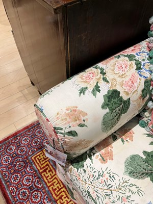 Lot 151 - Modern Floral Upholstered Three-Seat Sofa