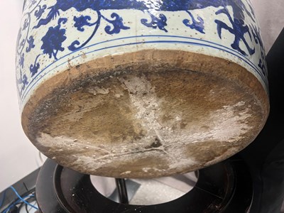 Lot 178 - A Massive Chinese Blue and White Porcelain Dragon Basin
