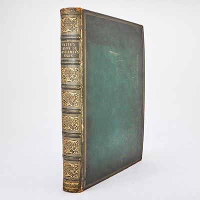 Lot 83 - Watt's views of English country houses, in a large green morocco album