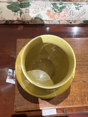 Lot 189 - A Chinese Yellow Glazed Porcelain Vase