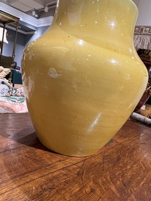 Lot 189 - A Chinese Yellow Glazed Porcelain Vase