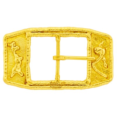 Lot 60 - Jean Mahie High Karat Gold Buckle