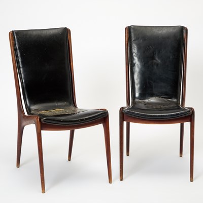 Lot 90 - Pair of Mid-century Vladimir Kagan Sculpted Sling Dining Chairs