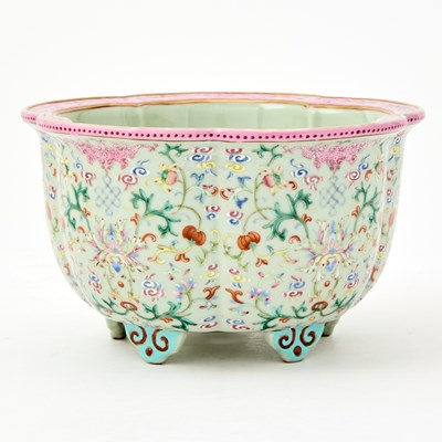 Lot 252 - A Chinese Enameled Porcelain Planter