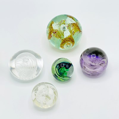 Lot 231 - Group of Five Blown Glass Paperweights
