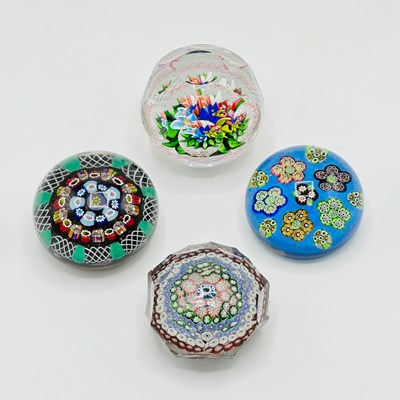 Lot 233 - Group of Four Blown Glass Millefiori Paperweights