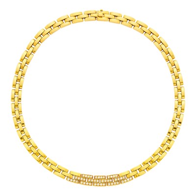 Lot 9 - Cartier Gold and Diamond 'Panthère' Necklace, France
