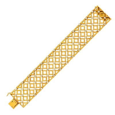 Lot 183 - Buccellati Gold and Diamond Bracelet