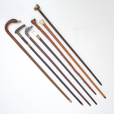Lot 246 - Group of Seven Walking Sticks