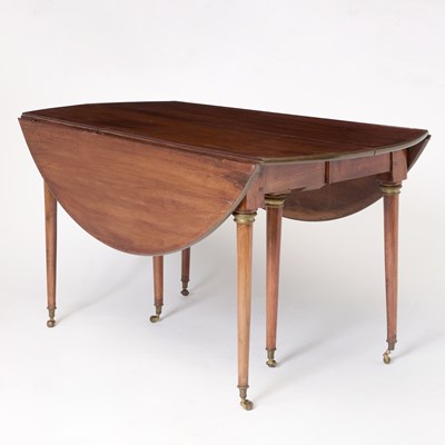 Lot 79 - Louis XVI Brass-Mounted Mahogany Extension Dining Table