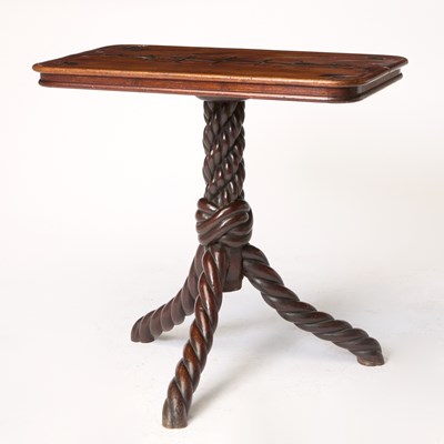 Lot 202 - English Inlaid Walnut Pedestal Table
