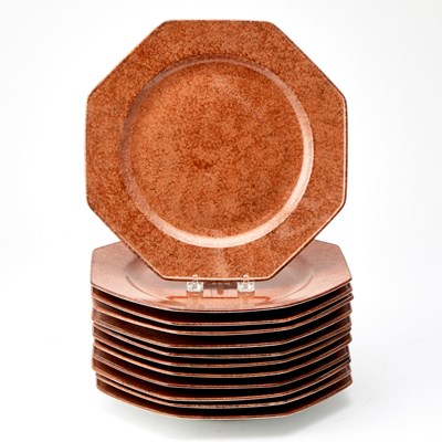 Lot 216 - Set of Twelve Limoges Porcelain Octagonal Service Plates