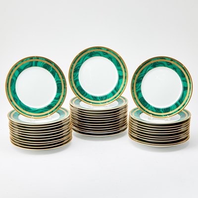 Lot 218 - Set of Christian Dior "Gaudron Malachite" Pattern Porcelain Plates