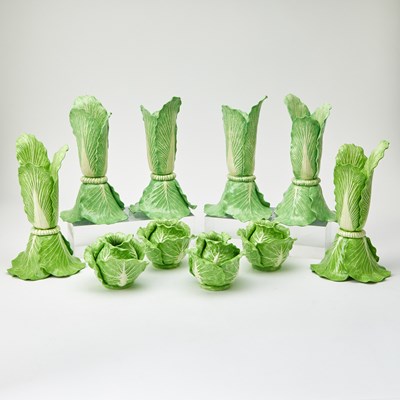 Lot 213 - Group of Dodie Thayer Lettuceware Candlesticks