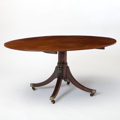 Lot 499 - Regency Mahogany Oval Shaped Tilt-Top Breakfast Table