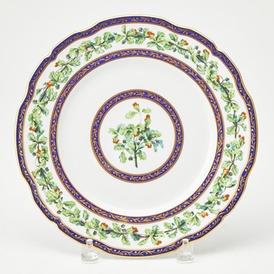 Lot 222 - Limoges for Puiforcat Porcelain "Chene Royal" Pattern Partial Dinner Service