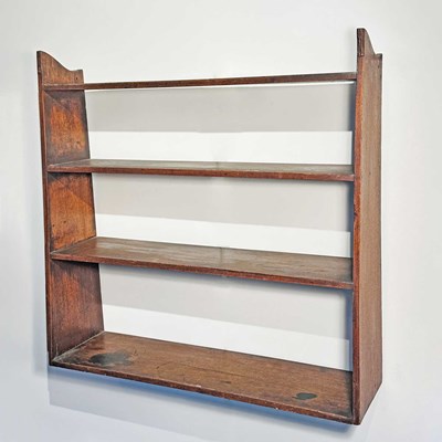 Lot 1045 - Walnut Four-tier Wall Shelf