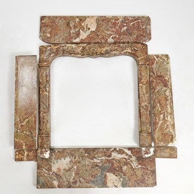 Lot 145 - Louis XV Rouge Marble Fireplace Mantel