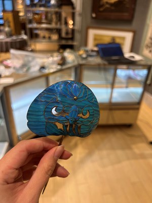 Lot 151 - A Group of Chinese Kingfisher, Jade and Other Hardstone Hair Pins
