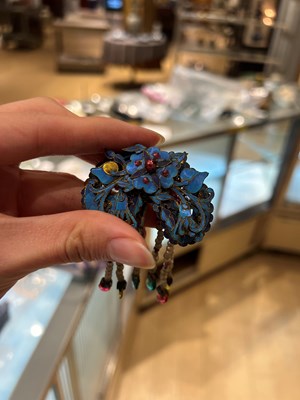 Lot 151 - A Group of Chinese Kingfisher, Jade and Other Hardstone Hair Pins