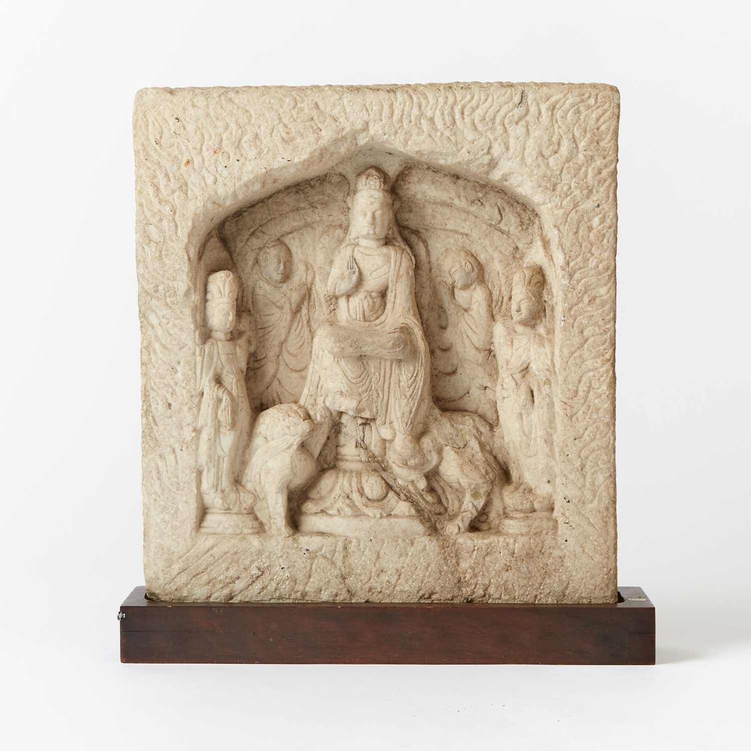 Lot 131 - A Chinese Limestone Buddhist Stele