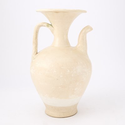 Lot 162 - A Chinese Cream Glazed Ewer