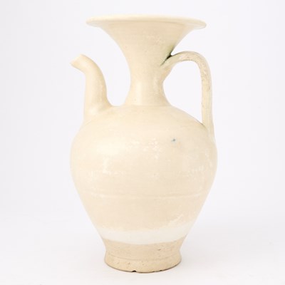 Lot 162 - A Chinese Cream Glazed Ewer