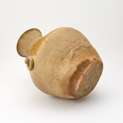 Lot 96 - Chinese Ochre Glazed Pottery Hu Vase