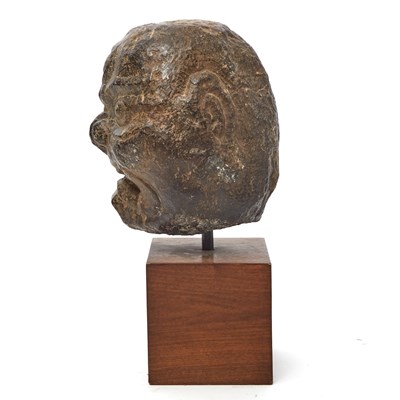 Lot 128 - A Large Chinese Stone Head of a Luohan