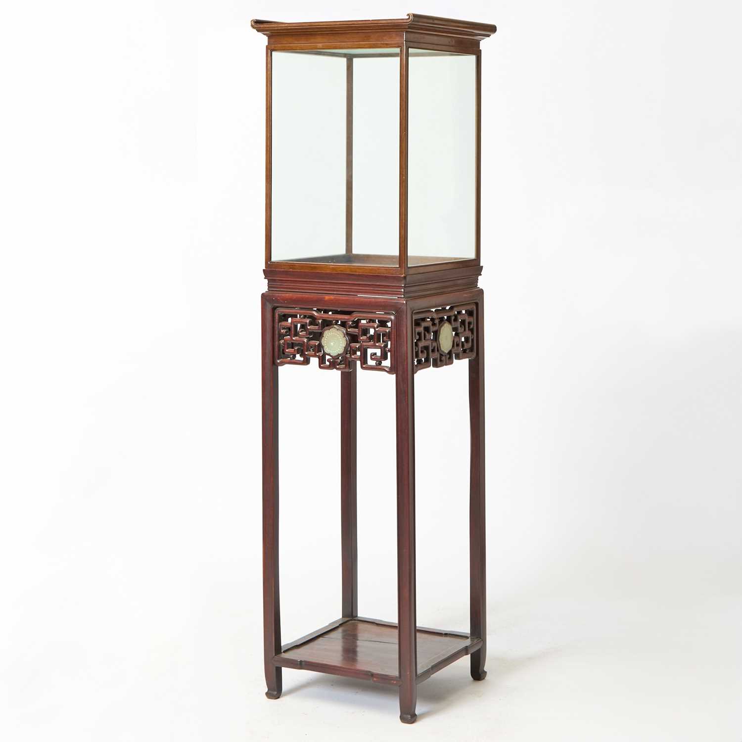 Lot 602 - A Chinese Hardwood Display Case on Stand